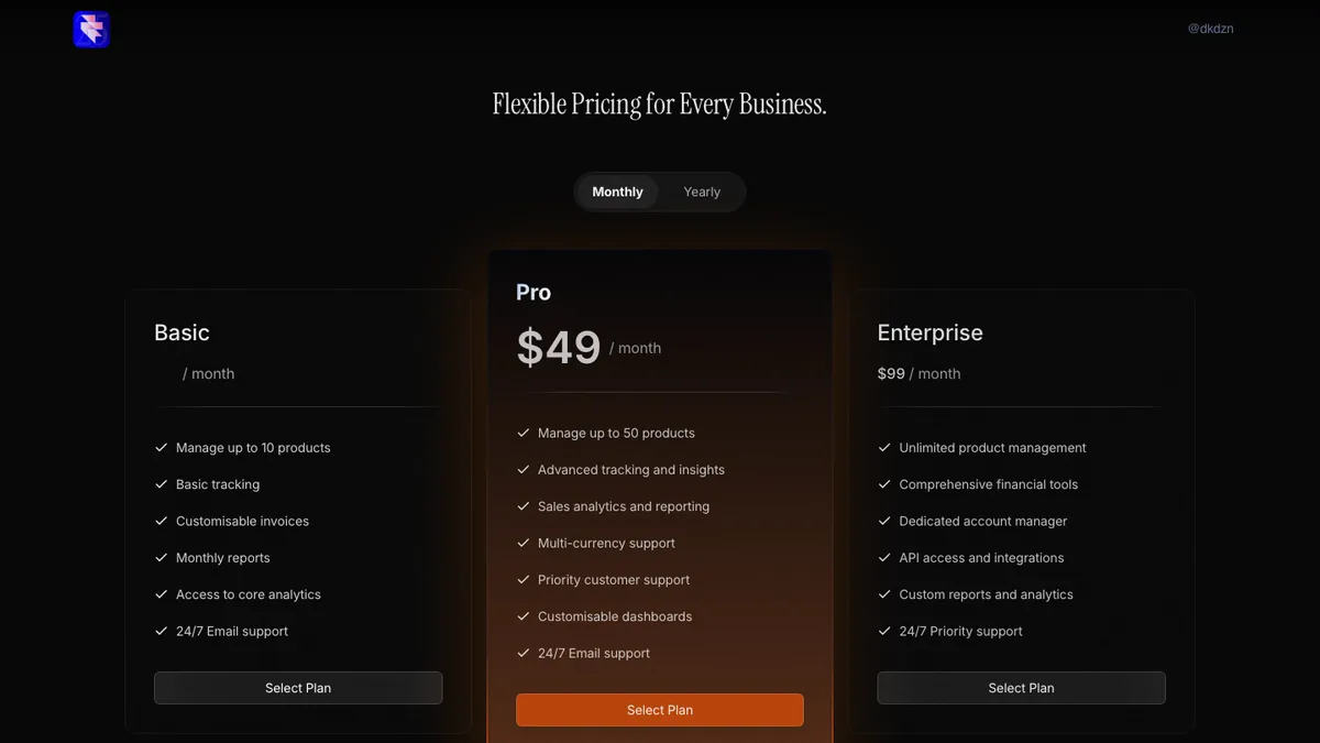 Exploration 12 — Pricing Section